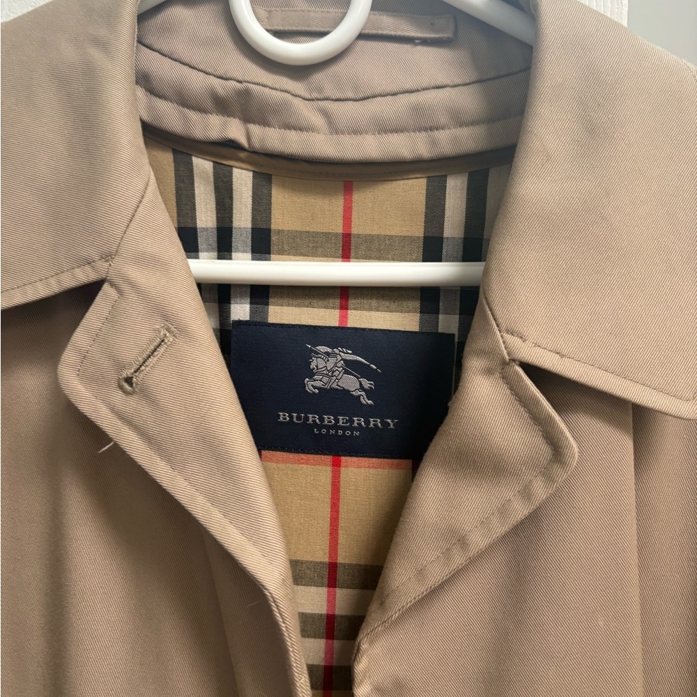 Burberry Beige/Tan Trench Coat with Signature Check Lining